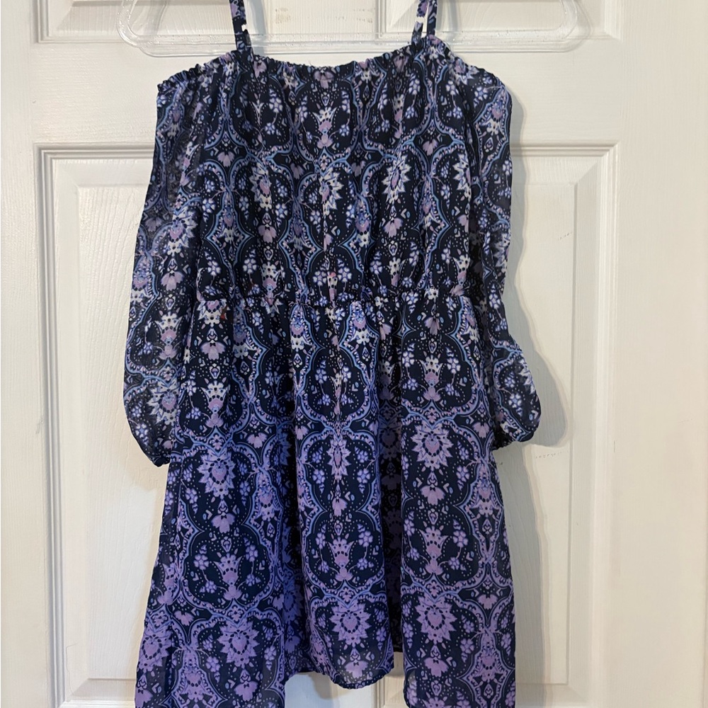 Place Kids Dress in Purple and Black